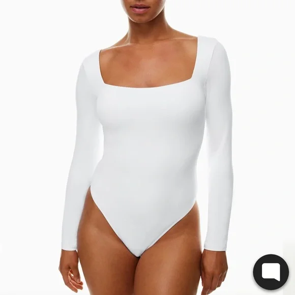 Squareneck longsleeve bodysuit with thong-cut bottom - Picture 1 of 1